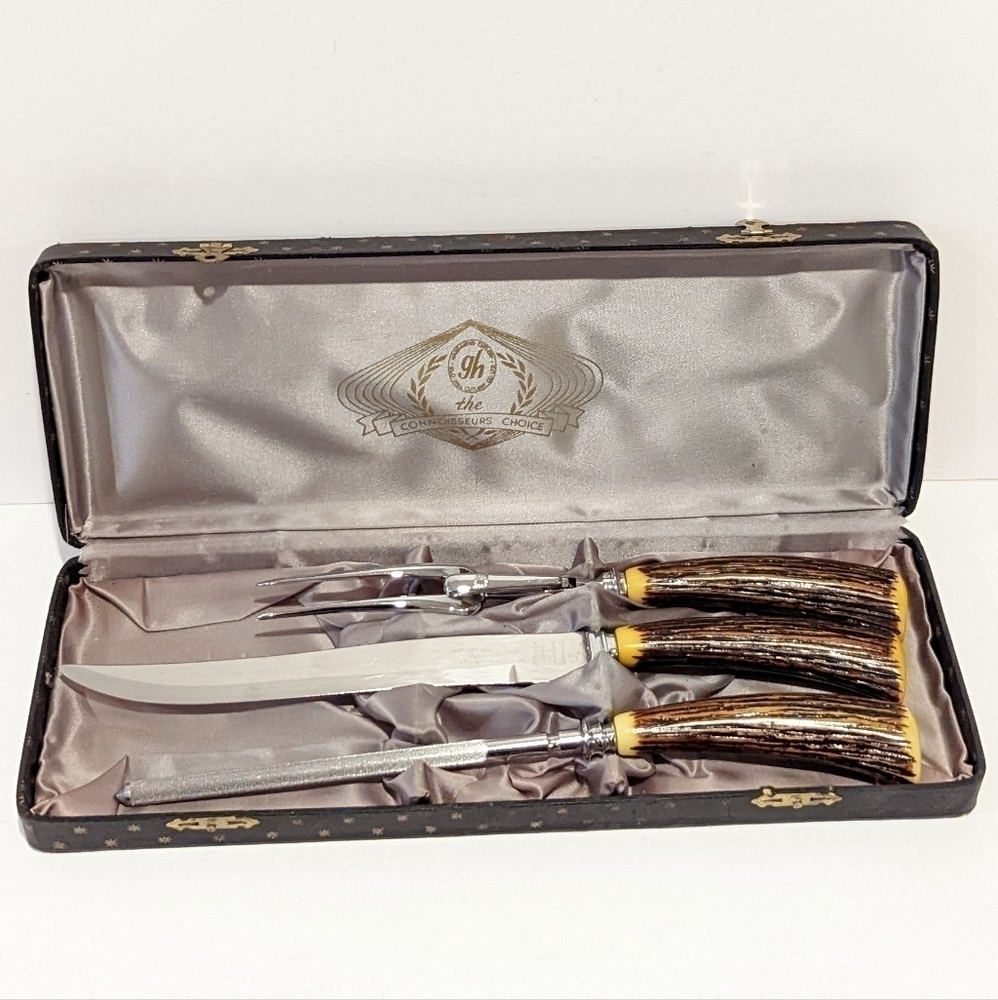 𝅺Vintage John Palmer 3 Piece Carving Set